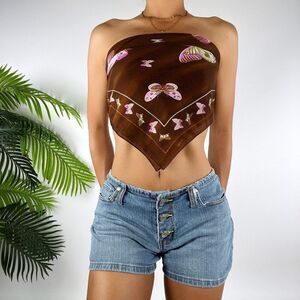 Vintage Y2K Indie Grunge Casual Low Rise Light Wash Denim Jean Booty Shorts / 7